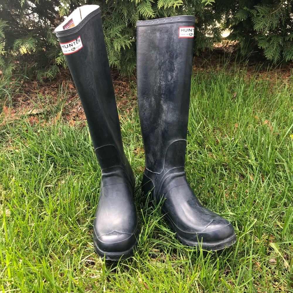 Hunter Knee high Rain boots- Rolling Stones